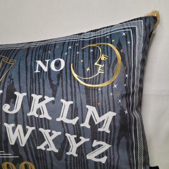 Cynthia Rowley Halloween Ouija Board Gothic Throw Pillow Black 28inx15in - Picture 7 of 12